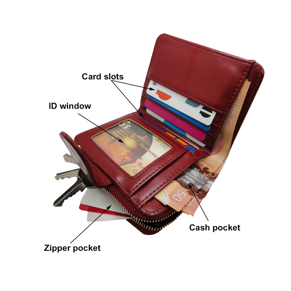 Red Wallet PU Leather - Image 4