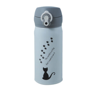 Thermal Bottle Stainless Steel 350 ML Cartoon Cat Printing Flask/Cup for Kids 12 OZ
