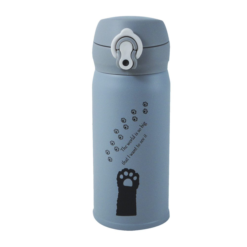 Thermal Bottle Stainless Steel 350 ML Cartoon Cat Printing Flask/Cup for Kids 12 OZ